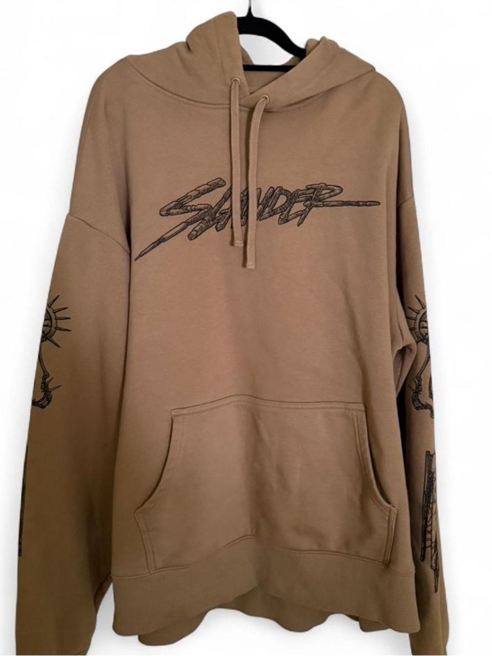 SLANDER Tan Graphic Hoodie